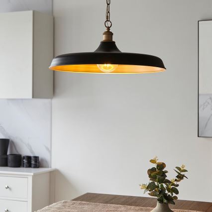 Endon 99998 - SABIAN Chain Pendant Light 1xE27/10W/230V Black/Gold