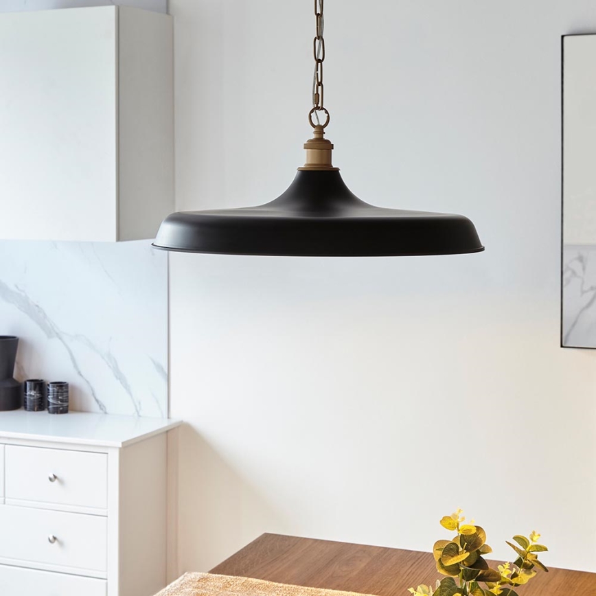 Endon 99998 - SABIAN Chain Pendant Light 1xE27/10W/230V Black/Gold