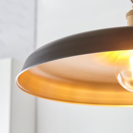 Endon 99998 - SABIAN Chain Pendant Light 1xE27/10W/230V Black/Gold