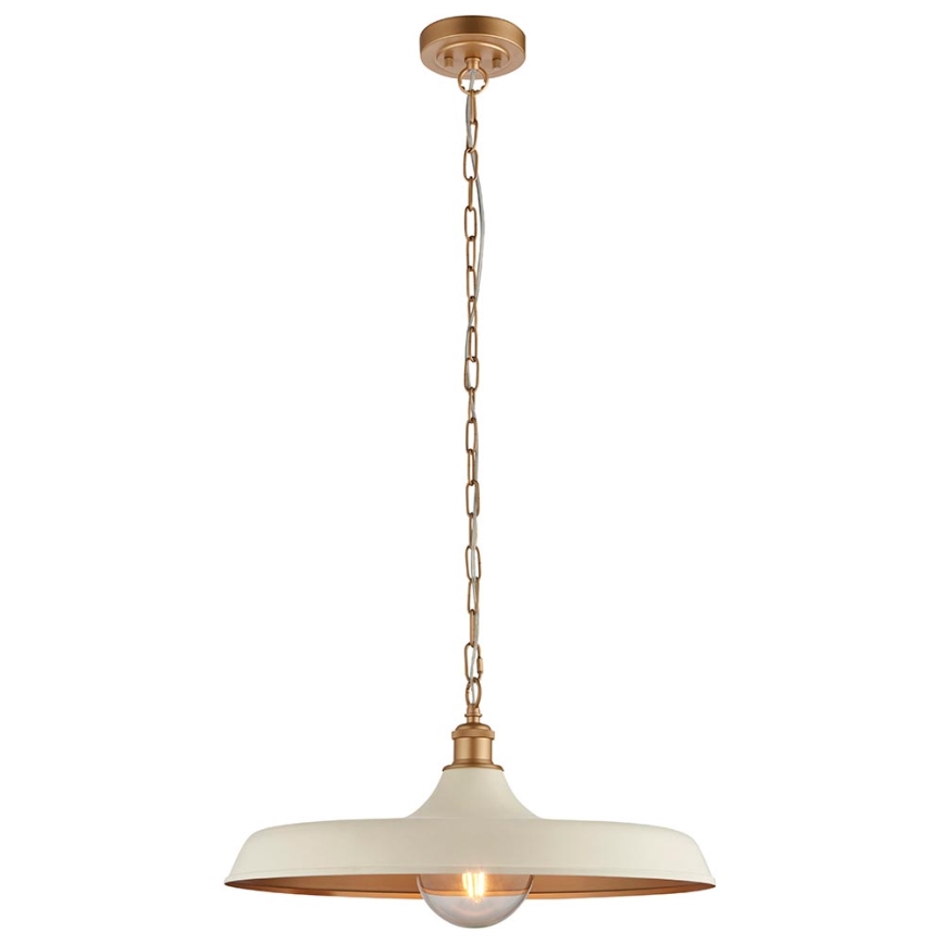 Endon 99999 - SABIAN Chain-Hung Chandelier 1xE27/10W/230V Cream/Gold