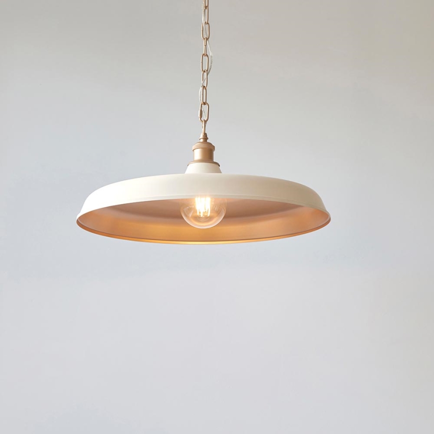 Endon 99999 - SABIAN Chain-Hung Chandelier 1xE27/10W/230V Cream/Gold