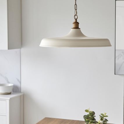 Endon 99999 - SABIAN Chain-Hung Chandelier 1xE27/10W/230V Cream/Gold