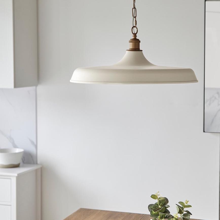 Endon 99999 - SABIAN Chain-Hung Chandelier 1xE27/10W/230V Cream/Gold