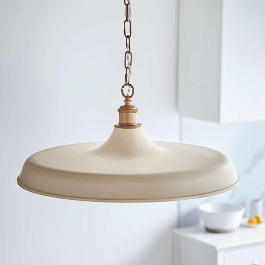 Endon 99999 - SABIAN Chain-Hung Chandelier 1xE27/10W/230V Cream/Gold