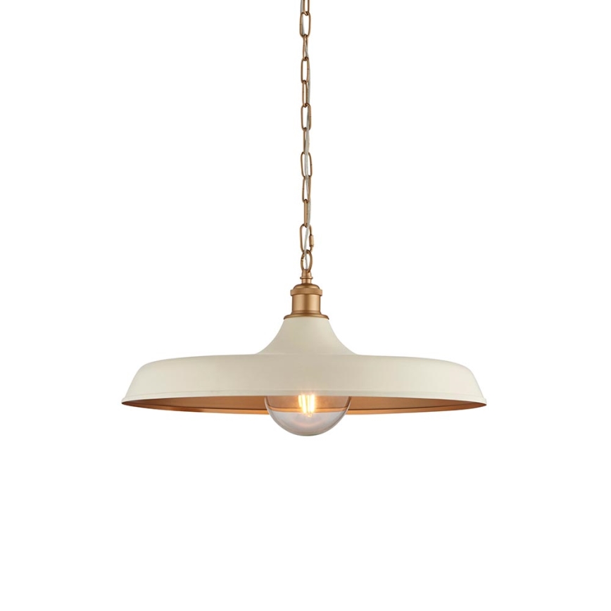 Endon 99999 - SABIAN Chain-Hung Chandelier 1xE27/10W/230V Cream/Gold