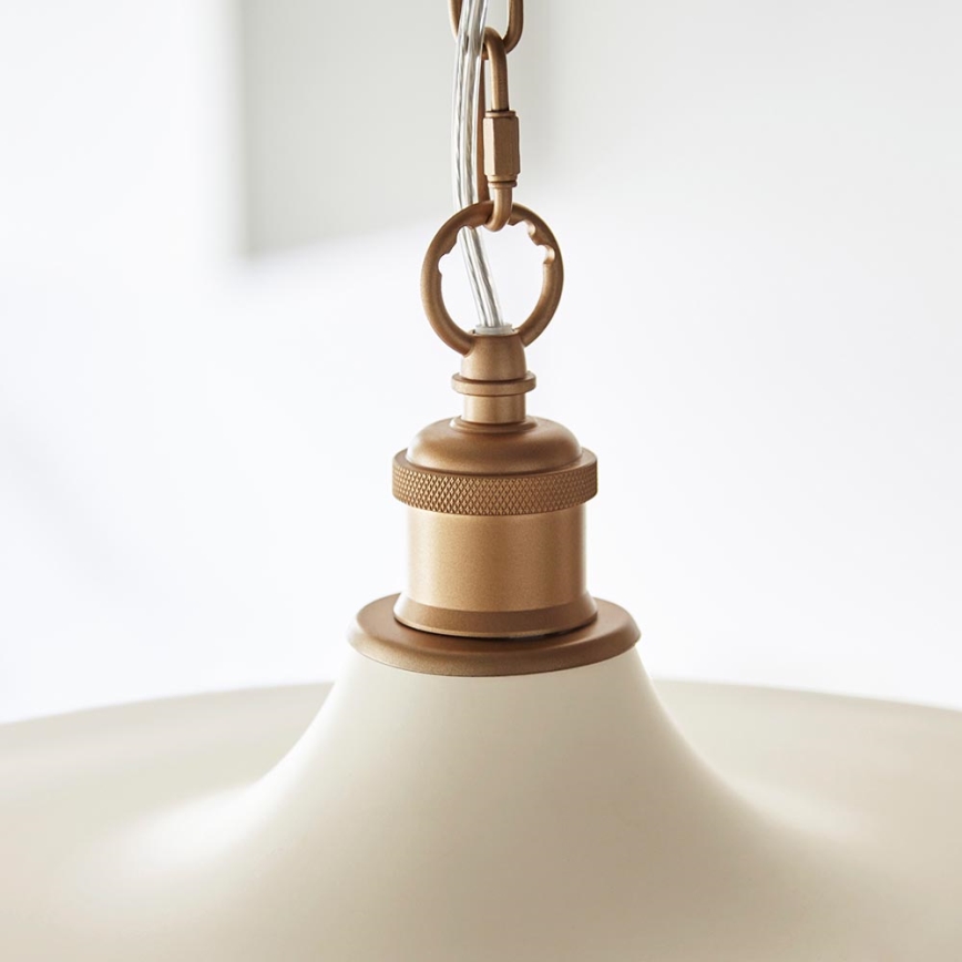Endon 99999 - SABIAN Chain-Hung Chandelier 1xE27/10W/230V Cream/Gold