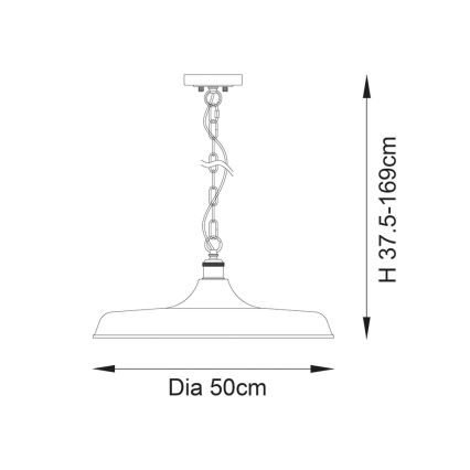 Endon 99999 - SABIAN Chain-Hung Chandelier 1xE27/10W/230V Cream/Gold