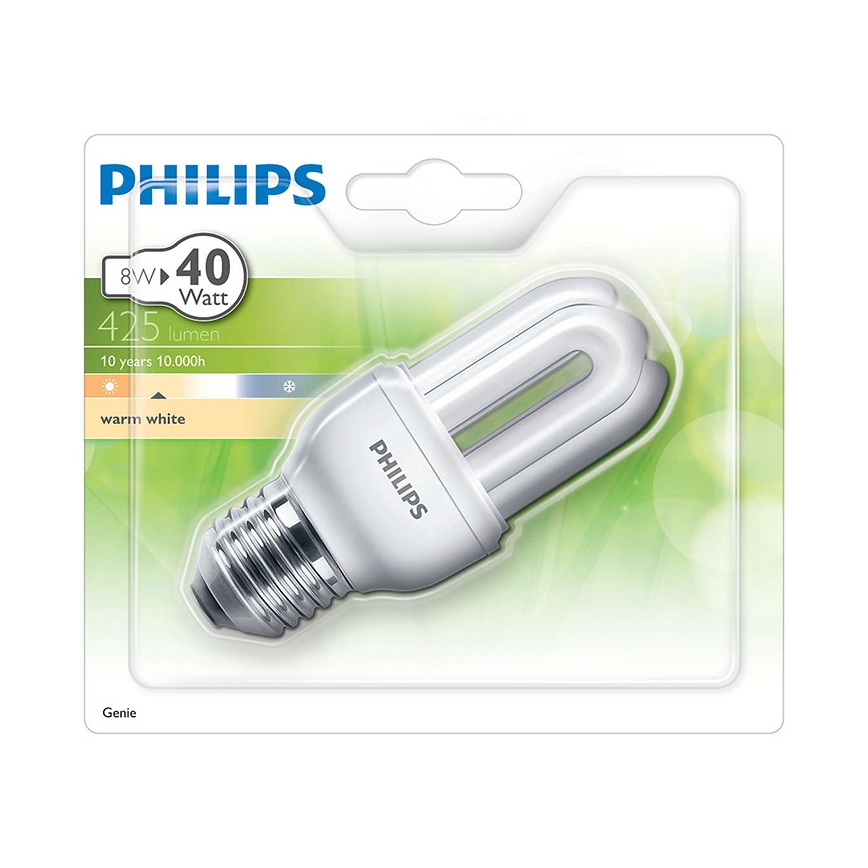 Energy-saving bulb PHILIPS E27/8W/230V 2700K - GENIE