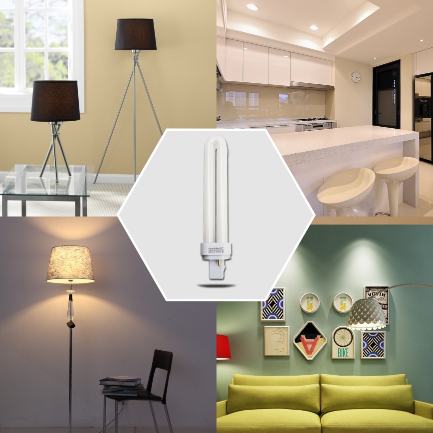 Energy-saving light bulb G24d-3/26W/230V 6500K
