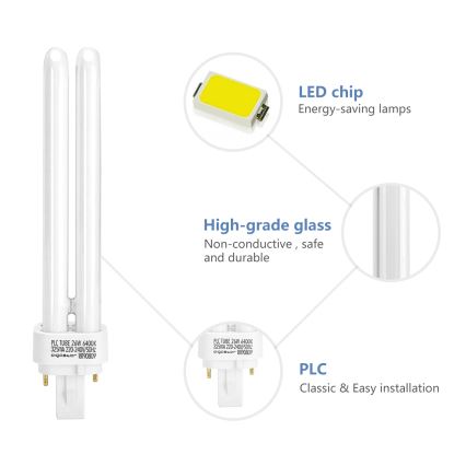 Energy-saving light bulb G24d-3/26W/230V 6500K