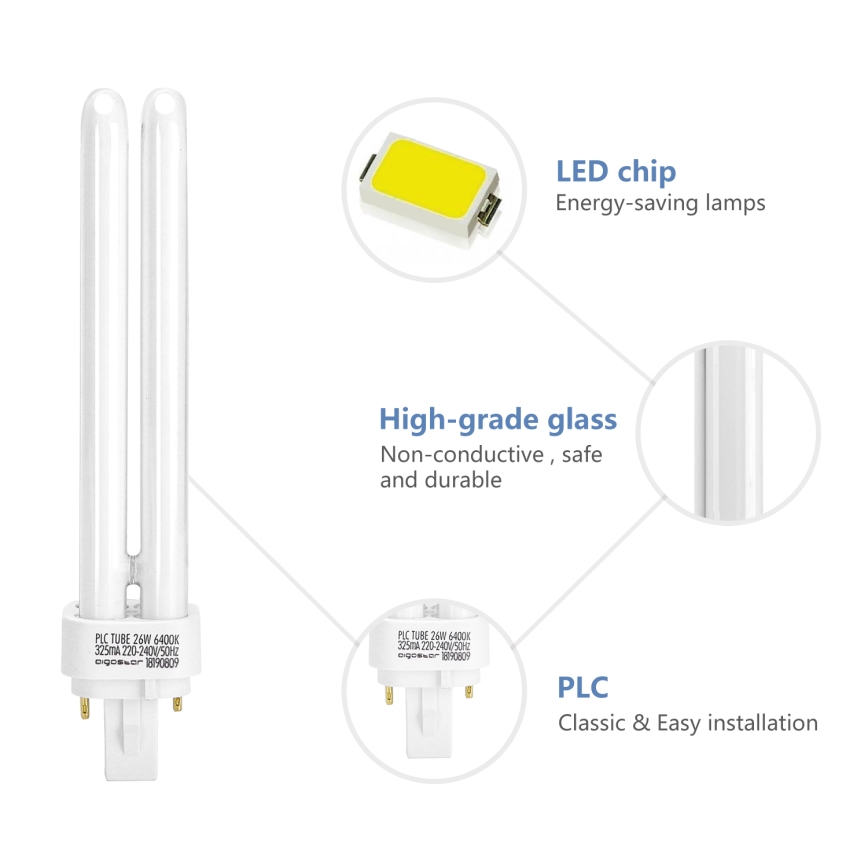 Energy-saving light bulb G24d-3/26W/230V 6500K
