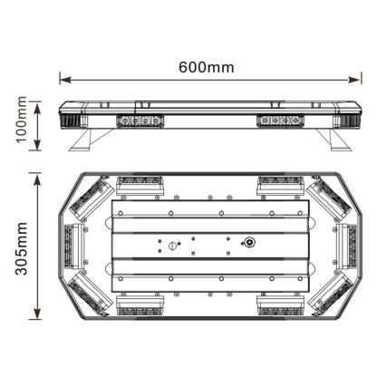 EPISTAR 168W LED Automotive Light Bar 12-24V IP66 Orange