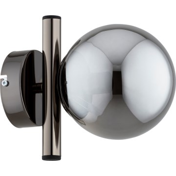 ERAL wall light 1x E14/10W/230V, polished chrome/black/smoked