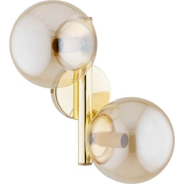 ERAL Wall Sconce 2xE14/10W/230V Gold/Beige/Smoked