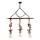EREBOS 3xE27/40W/230V brown pendant light