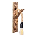 EREBOS Wall Lamp 1xE27/40W/230V Brown
