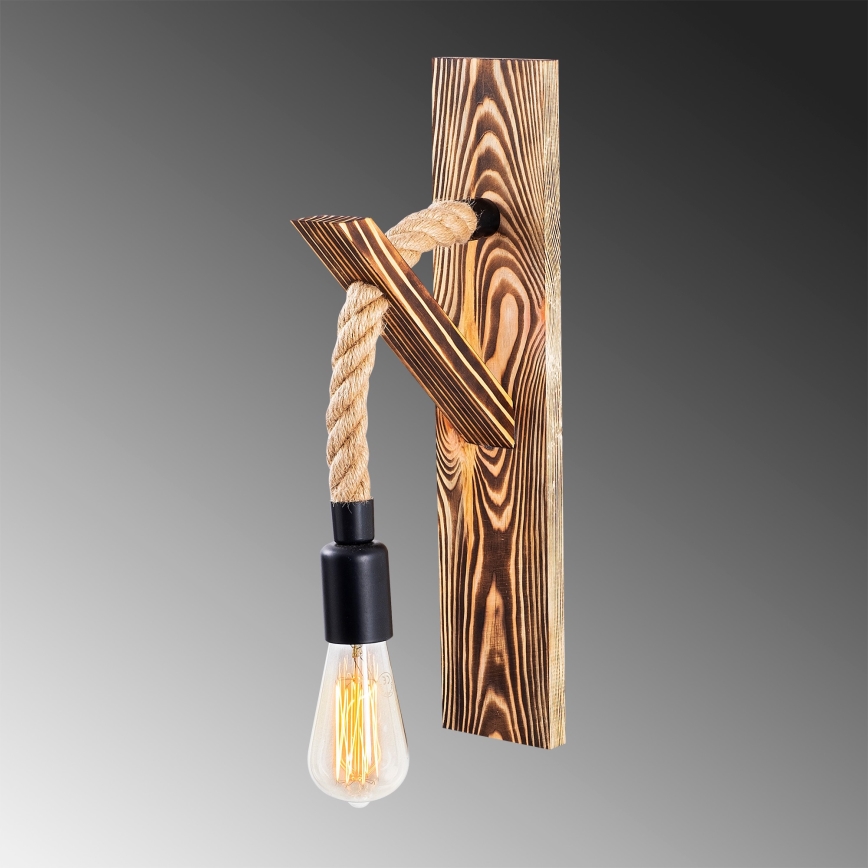 EREBOS Wall Lamp 1xE27/40W/230V Brown
