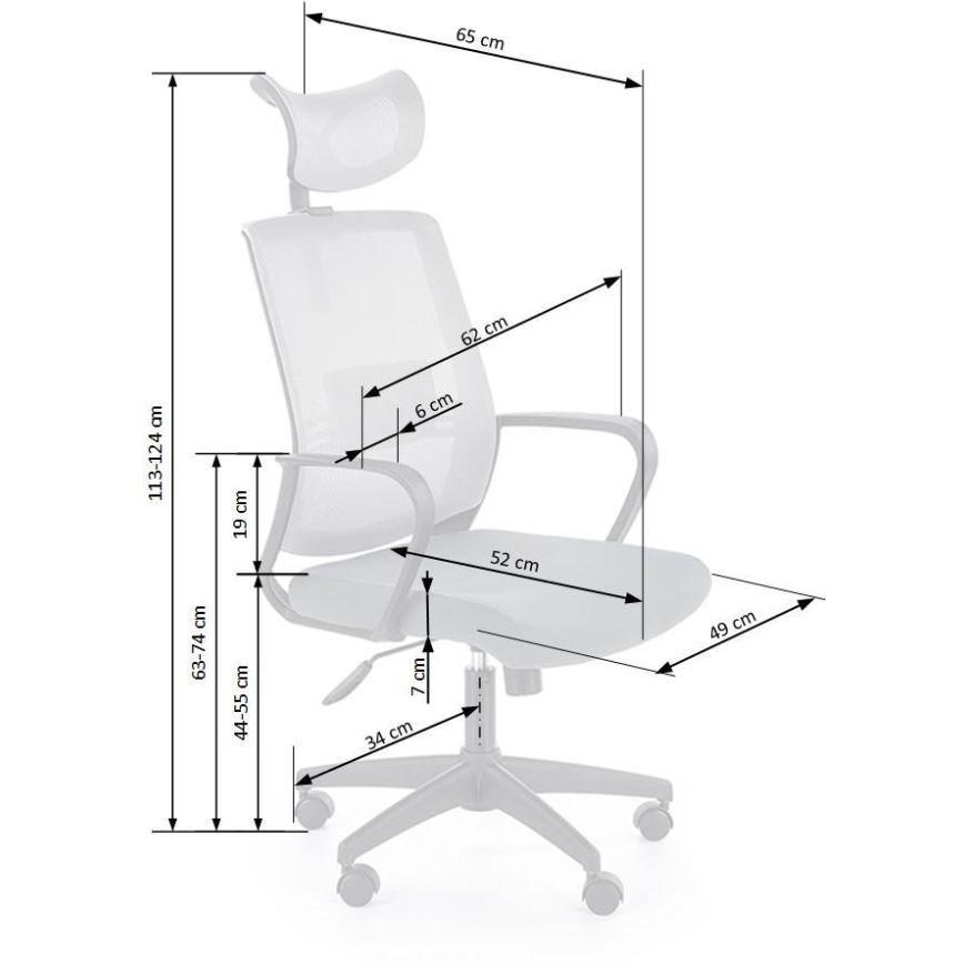 Ergonomic office chair ARSEN grey