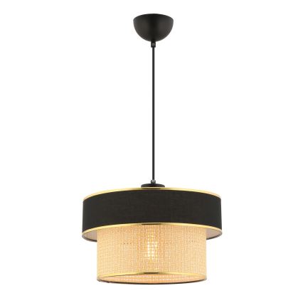 ERO cable-suspended pendant light 1xE27/60W/230V black/beige