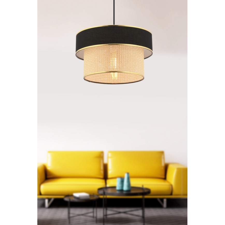 ERO pendant lamp 1xE27/60W/230V black/beige