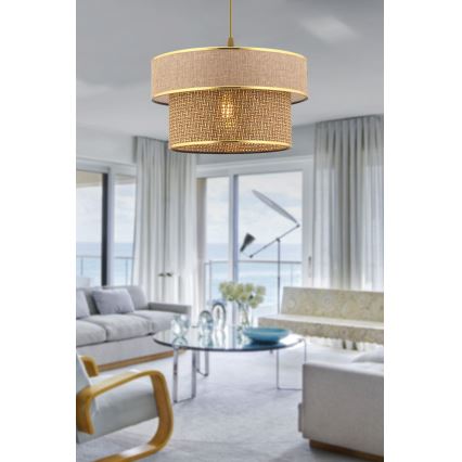 ERO Pendant Light 1xE27/60W/230V Brown/Gold