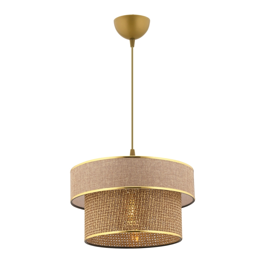 ERO Pendant Light 1xE27/60W/230V Brown/Gold