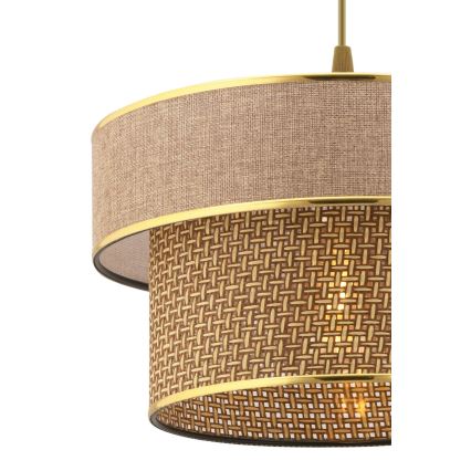 ERO Pendant Light 1xE27/60W/230V Brown/Gold