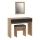 ERO Vanity Table + Stool, Brown/Black