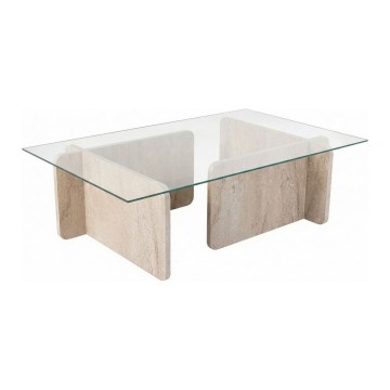 ESCAPE Coffee Table 105x65 cm Beige/Clear