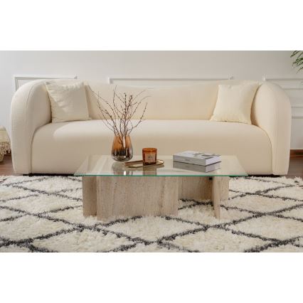ESCAPE Coffee Table 105x65 cm Beige/Clear