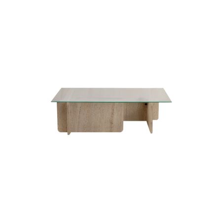 ESCAPE Coffee Table 105x65 cm Beige/Clear