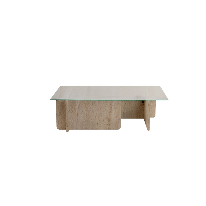 ESCAPE Coffee Table 105x65 cm Beige/Clear