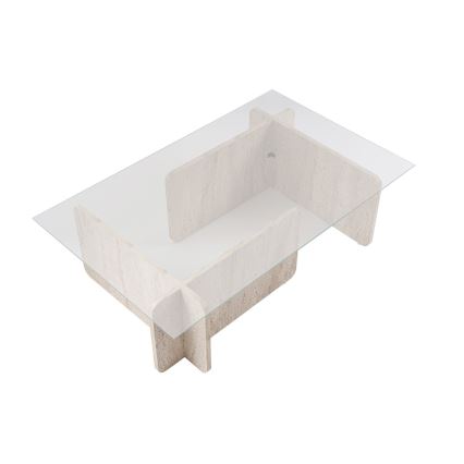 ESCAPE Coffee Table 105x65 cm Beige/Clear