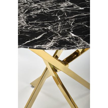 ESTEN 100 cm Dining Table, Black/Gold