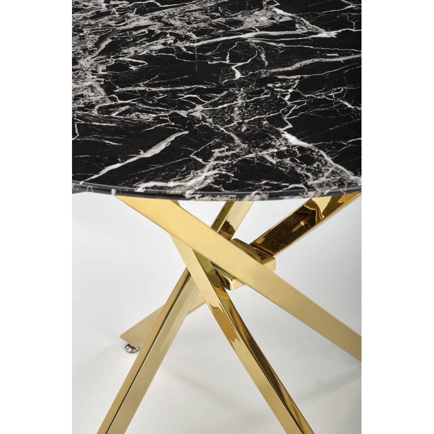 ESTEN 100 cm Dining Table, Black/Gold