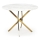 ESTEN Dining Table, 100 cm, White/Gold