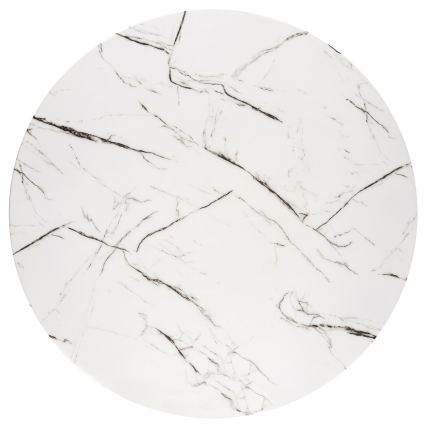 ESTEN Dining Table, 100 cm, White/Gold