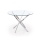 ESTEN Dining Table, Clear/Silver