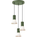ESTRIA cord pendant lamp 3×E14/10W/230V, Ø30 cm, green