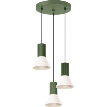 ESTRIA cord pendant lamp 3×E14/10W/230V, Ø30 cm, green