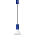 ESTRIA corded pendant light 1x E14/10W/230V, Ø 14 cm, blue