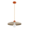 ETERI cord-hung pendant lamp 1xE27/15W/230V beige/copper