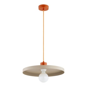 ETERI cord-hung pendant lamp 1xE27/15W/230V beige/copper