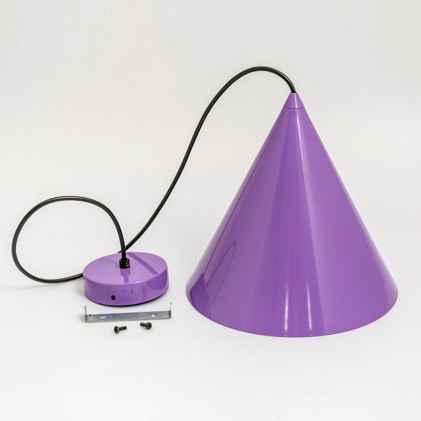 ETNA cable-mounted pendant light, 1x E27/15W/230V, Ø 18.5 cm, purple
