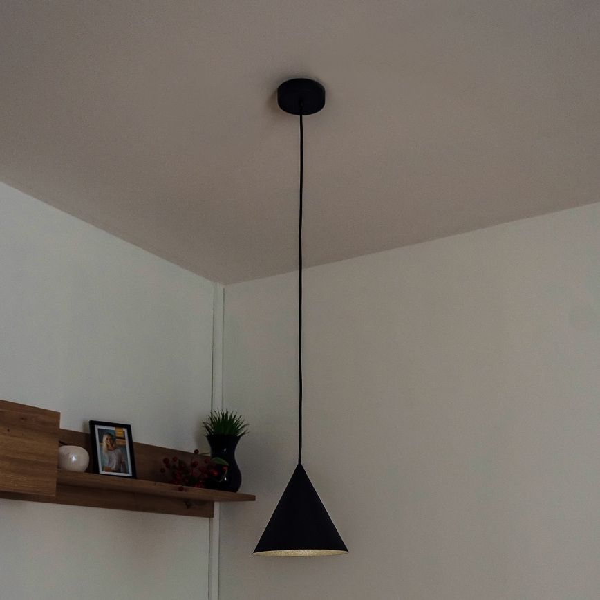 ETNA Cable Pendant Light 1xE27/15W/230V, Ø 18.5 cm, Black