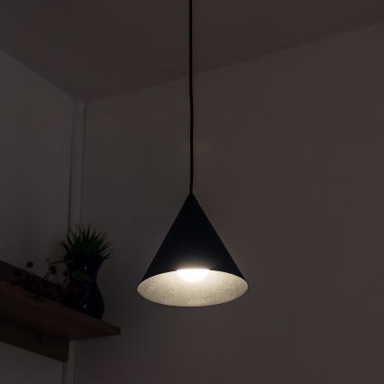 ETNA Cable Pendant Light 1xE27/15W/230V, Ø 18.5 cm, Black