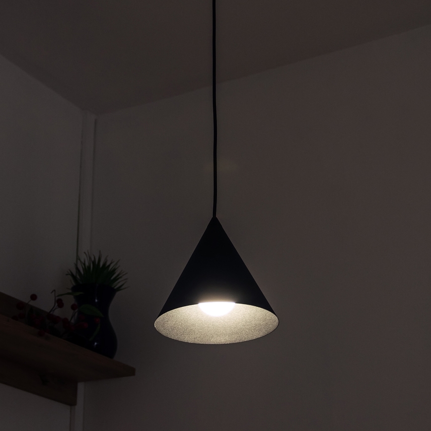 ETNA Cable Pendant Light 1xE27/15W/230V, Ø 18.5 cm, Black