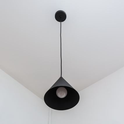 ETNA Cable Pendant Light 1xE27/15W/230V, Ø 18.5 cm, Black