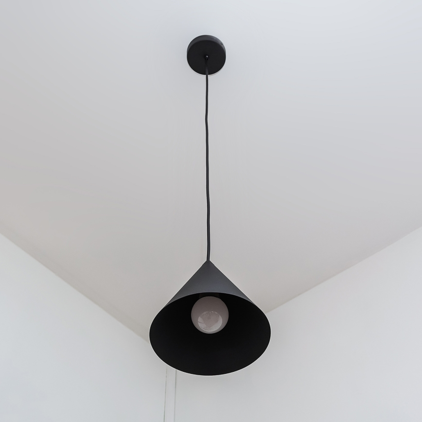 ETNA Cable Pendant Light 1xE27/15W/230V, Ø 18.5 cm, Black