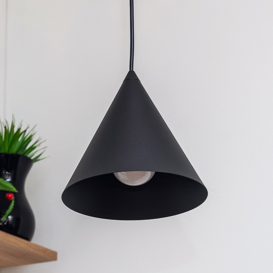 ETNA Cable Pendant Light 1xE27/15W/230V, Ø 18.5 cm, Black
